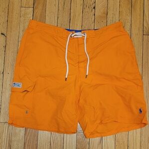 Ralph Lauren Orange and Blue Swim Shorts